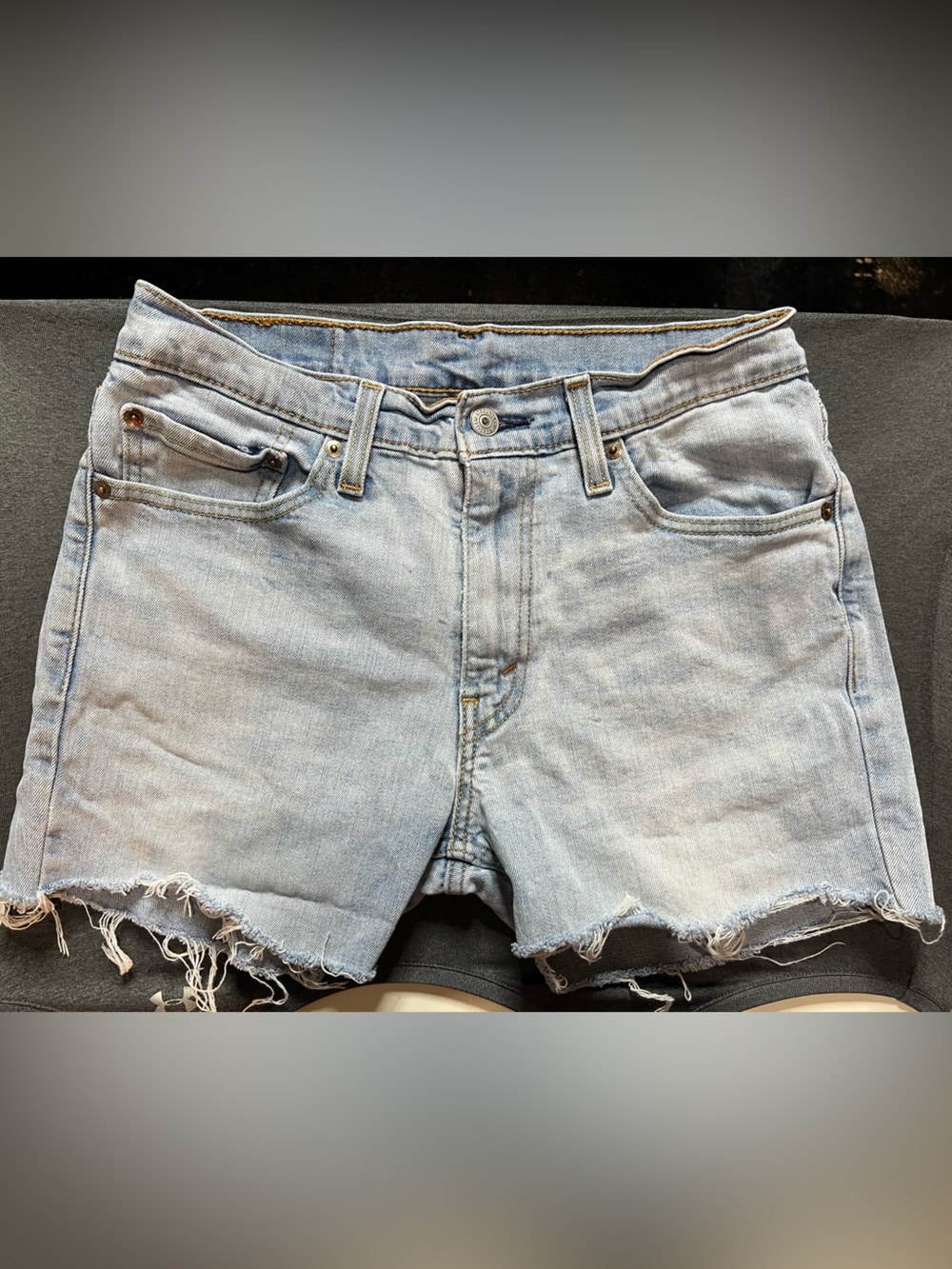 Levi's vintage white wash cutoff shorts
